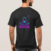 Meditatie Astronaut Synthwave Grafische T-Shirt | (Achterkant)