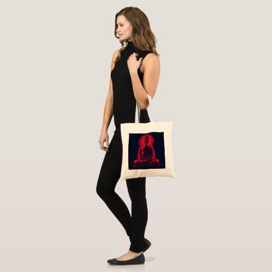 Meditatie Boeddha digitale kunst Tote Bag (Voorkant (model))