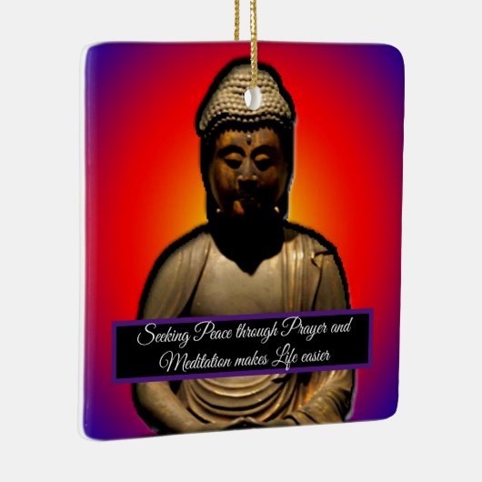 Meditatie Boeddha Keramisch Ornament (Rechts)