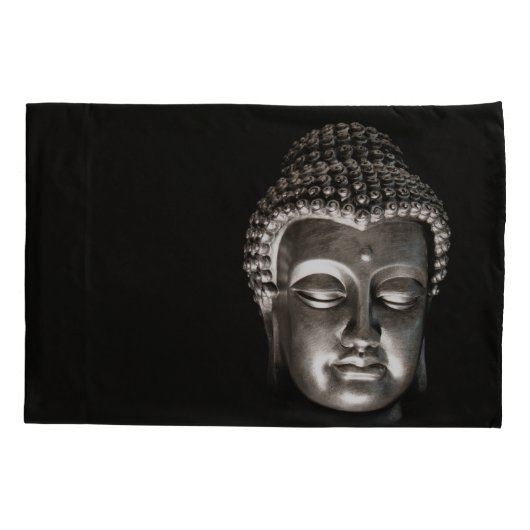 Meditatie Boeddha met en zonder achtergrond Kussensloop (Achterkant-Links)