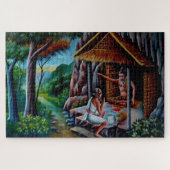 meditatie boeddha puzzel legpuzzel (Horizontaal)