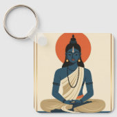 Meditatie Boeddha Sleutelhanger (Voorkant)