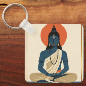 Meditatie Boeddha Sleutelhanger (Voorkant)