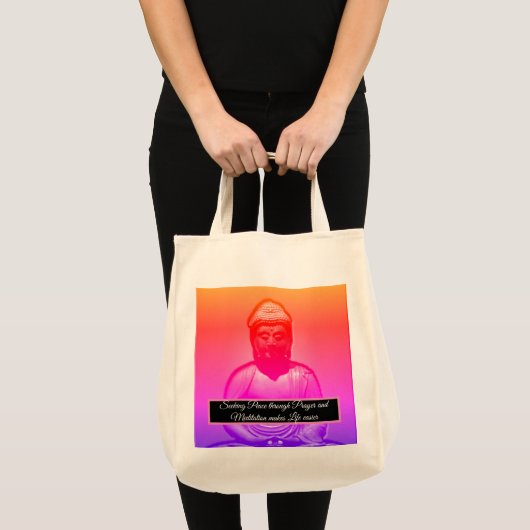 Meditatie Boeddha Tote Bag (Voorkant (product))