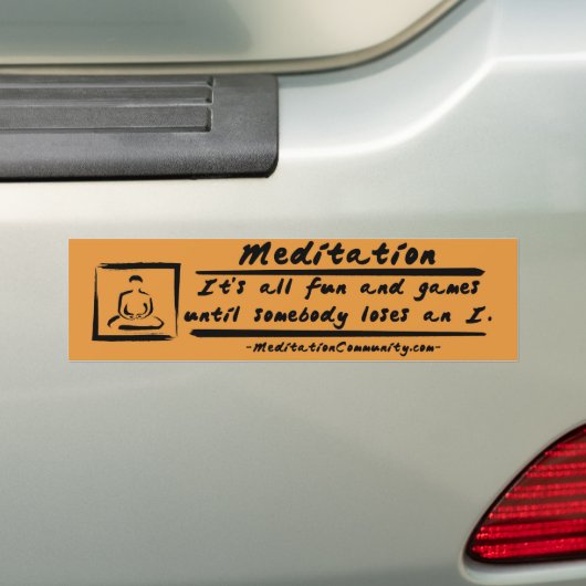Meditatie Bumpersticker! Bumpersticker (Op auto)