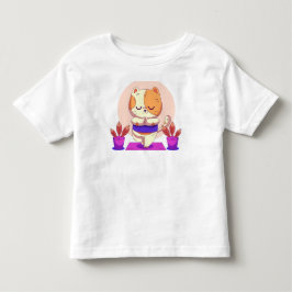 Meditatie Calico Kat T-Shirt, Grappige Yoga Kat Sh Kinder Shirts