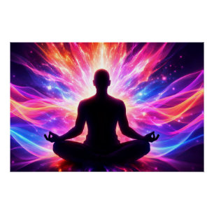Meditatie Chakra Glanzende Poster Spirituele Kunst