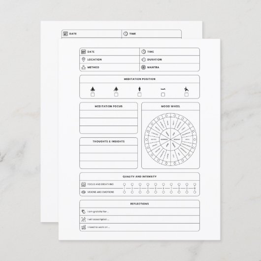 meditatie dagboek (Voorkant / Achterkant)