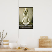 Meditatie Dog Poster (Keuken)