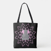 Meditatie Elephant Yoga Mandala Design Canvas tas (Achterkant)