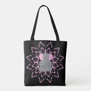 Meditatie Elephant Yoga Mandala Design Canvas tas