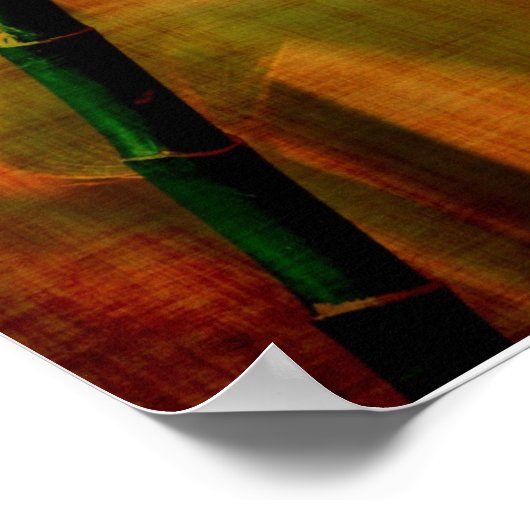 Meditatie en bamboe poster (Hoek)