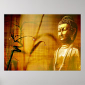 Meditatie en bamboe poster (Voorkant)