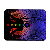 Meditatie en de bomen op een sterrenavond om 's na magneet (Horizontaal)