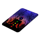 Meditatie en de bomen op een sterrenavond om 's na magneet (Linkerzijde)