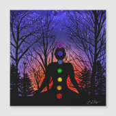 Meditatie en de bomen op een sterrennacht (Voorkant)