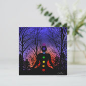 Meditatie en de bomen op een sterrennacht (Staand voorkant)