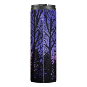 Meditatie en de bomen op een sterrennacht thermosbeker (Achterkant)