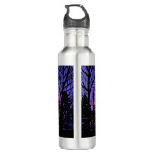 Meditatie en de bomen op een sterrennacht waterfles  (Achterkant)