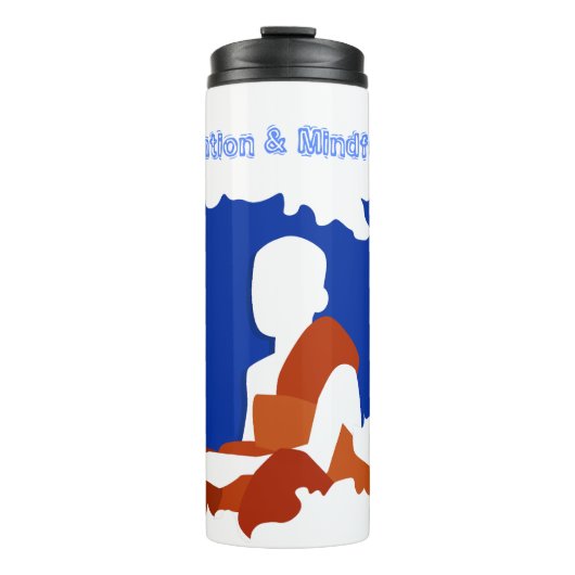 Meditatie en Mindfulness Cambodja Kaart met Monnik Thermosbeker (Voorkant)