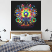 Meditatie en sereniteit canvas afdruk (Insitu (Slaapkamer))