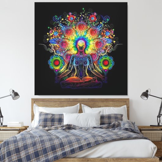 Meditatie en sereniteit canvas afdruk (Insitu (Slaapkamer))