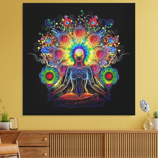 Meditatie en sereniteit canvas afdruk (Insitu (Woonkamer))