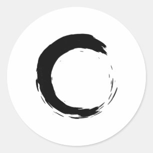 Meditatie Enso Cirkel Mindfulness Boeddha Boeddhis Ronde Sticker