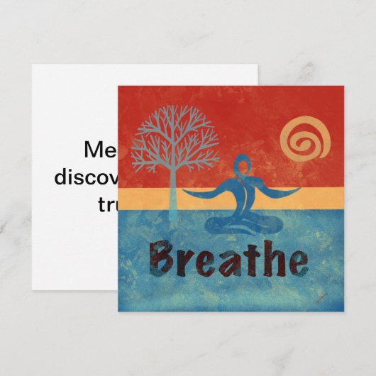 Meditatie Flat Note Kaart (Voorkant / Achterkant)