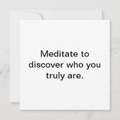 Meditatie Flat Note Kaart (Achterkant)