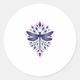 Meditatie Fractale Geometrie Spirituele Yoga Draak Ronde Sticker