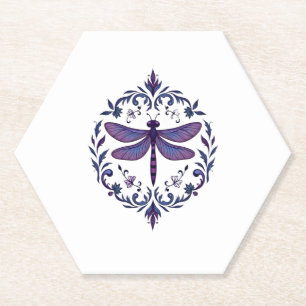 Meditatie Fractale Geometrie Spirituele Yoga Libel Kartonnen Onderzetters