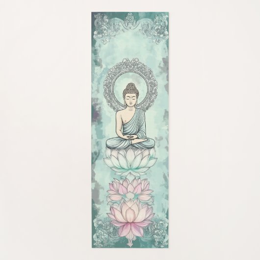 Meditatie-geïnspireerde Boeddha Yoga Mat voor Inne (Voorkant)