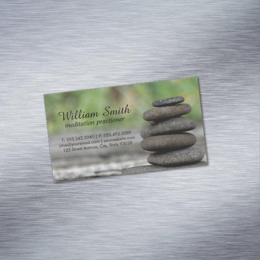 meditatie | gestapeld gesteente magnetisch visitekaartje (Voorbeeld)