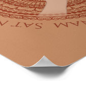 Meditatie Hands Sat Nam Mandala Roos Beige Print (Hoek)