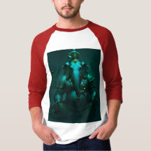 Meditatie Heer Ganesha Spiritueel Neon Blauwe Here