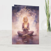 Meditatie Hemelwolken Roze Blauw Verjaardag Kaart (Achterkant)