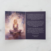 Meditatie Hemelwolken Roze Blauw Verjaardag Kaart (Binnen)