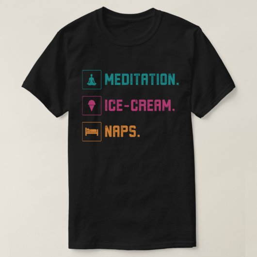 Meditatie, Ijs, Duttjes T-shirt (Design voorkant)