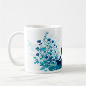 Meditatie Illustratie Mok - Serene Blue Floral (Links)