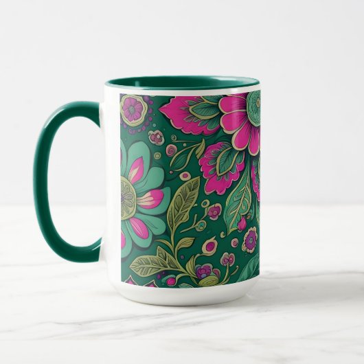 Meditatie in bloei mok (Links)