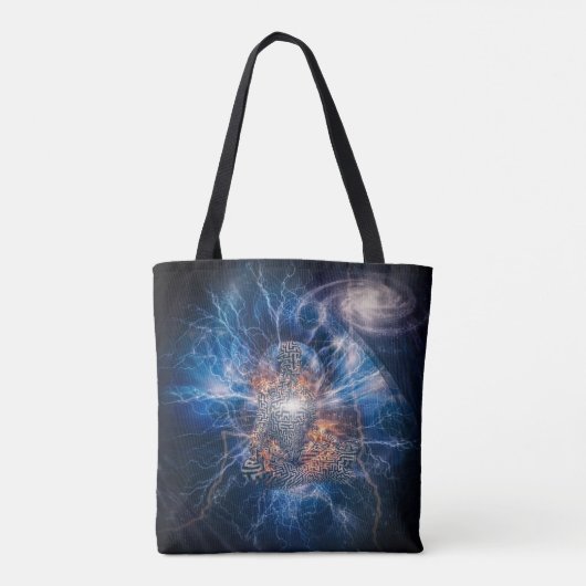 Meditatie in de ruimte tote bag (Achterkant)