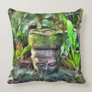 Meditatie in een tropisch woud kussen