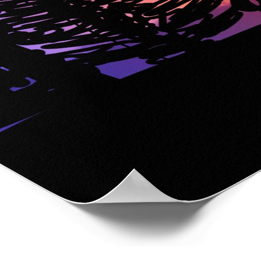 Meditatie in het park | Yoga, Trees en Sunset Poster (Hoek)