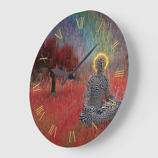 Meditatie in het surrealistische landschap grote klok (Hoek)