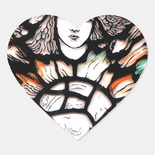 Meditatie in kleuren hart sticker (Voorkant)