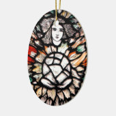 Meditatie in kleuren. keramisch ornament (Links)