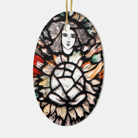 Meditatie in kleuren. keramisch ornament (Links)