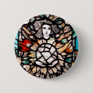 Meditatie in kleuren ronde button 5,7 cm