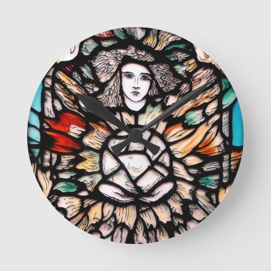 Meditatie in kleuren. ronde klok (Voorkant)